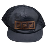 フェンディ キッズ ズッカ メッシュ ベースボールキャップ サイズ:2 JUP004 ブラック ポリエステル コットン レディース FENDI 【中古】